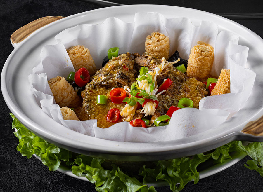 Baked Live Sea Grouper